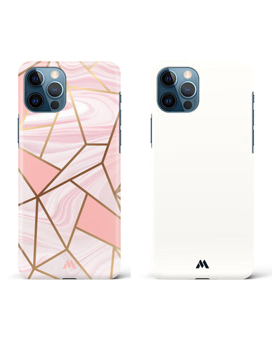 White Vanilla Liquid Pink Hard Case Phone Cover Combo (Apple)