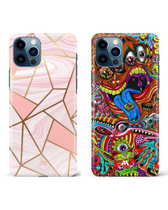 Psychedelic Liquid Pink Hard Case Phone Cover Combo (Apple)