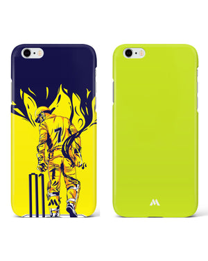 Lime Foam Dhoni Finisher Hard Case Phone Cover Combo (Apple)