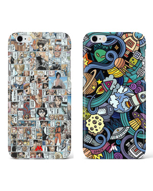 Spacing Out Manga Overload Hard Case Phone Cover Combo-(Apple)