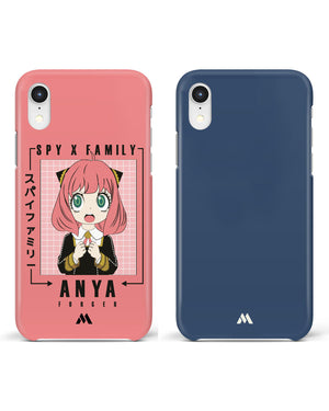 Gray Blue Life Kawaii Anya Hard Case Phone Cover Combo-(Apple)