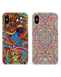 Chaos Geometry Psychedelic Monster Hard Case Phone Cover Combo (Apple)