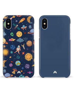 Gray Blue Life Space Frenzy Hard Case Phone Cover Combo-(Apple)