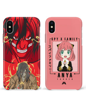 Kawaii Anya Eren Attack Hard Case Phone Cover Combo-(Apple)