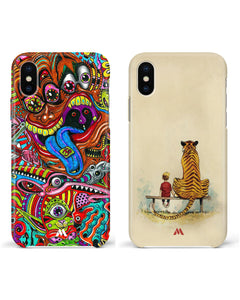 Calvin Hobbes Adolescence Psychedelic Hard Case Phone Cover Combo (Apple)