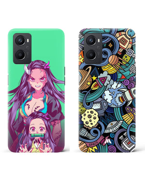Spacing Out Nezuko Demon Hard Case Phone Cover Combo-(Oppo)