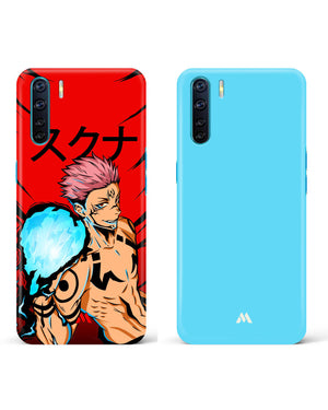 Electric Blue Sukuna Curses Hard Case Phone Cover Combo-(Oppo)