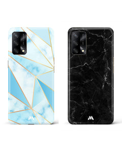 Marquina Black Gold Blue Hard Case Phone Cover Combo (Oppo)