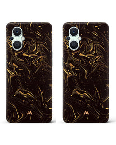 Black Gold Marble Hard Case Phone Cover Combo (Oppo)