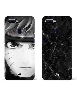 Portoro Black Marble Naruto Hard Case Phone Cover Combo-(Oppo)