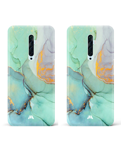Green Shale Marble Hard Case Phone Cover Combo (Oppo)