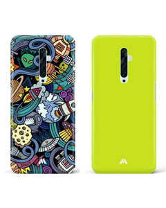 Lime Foam Spacing Out Hard Case Phone Cover Combo (Oppo)