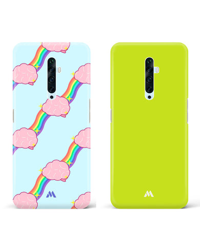 Lime Foam Rainbow Brain Hard Case Phone Cover Combo-(Oppo)