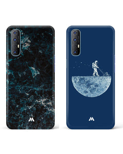 Moonscaping Wavefront Marble Cliffs Hard Case Phone Cover Combo (Oppo)