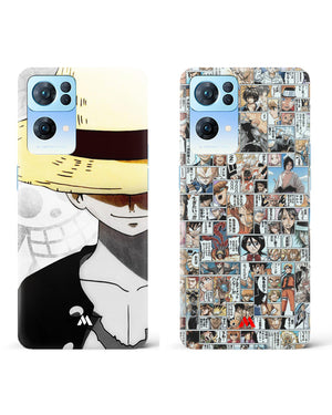Manga Overload Strawhats Hard Case Phone Cover Combo-(Oppo)
