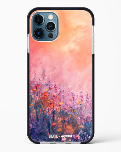 Brushed Flowers [BREATHE] Impact Drop Protection Case (Apple)