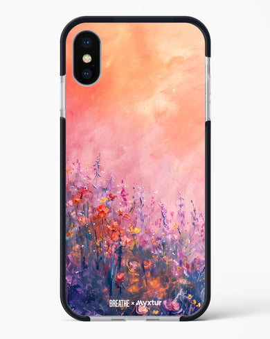 Brushed Flowers [BREATHE] Impact Drop Protection Case (Apple)