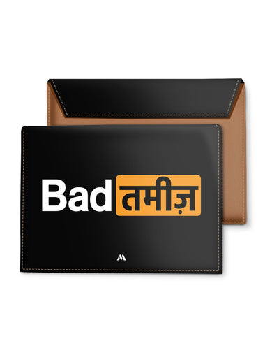 Bad Tameez Leather Laptop Envelope Sleeve