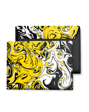 Liquid Marble Swirls Leather Laptop Envelope Sleeve