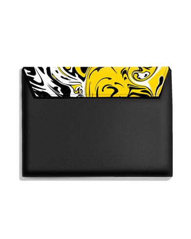 Liquid Marble Swirls Leather Laptop Envelope Sleeve