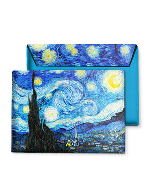 The Starry Night [Van Gogh] Leather Laptop Envelope Sleeve