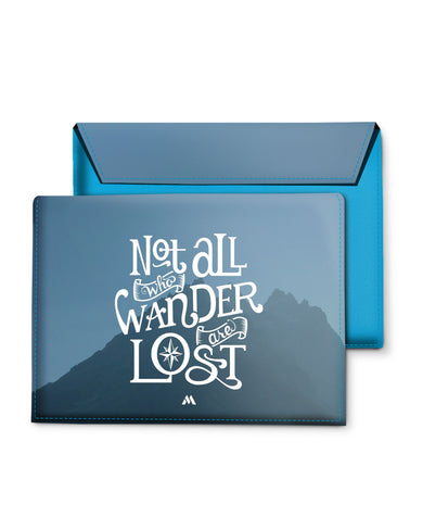 LOTR Not All Who Wander Are Lost Leather Laptop Envelope Sleeve