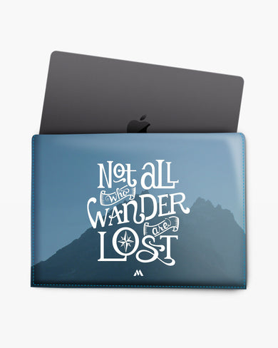 LOTR Not All Who Wander Are Lost Leather Laptop Envelope Sleeve