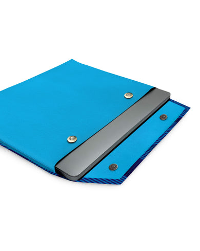 Cobalt Knots Leather Laptop Envelope Sleeve