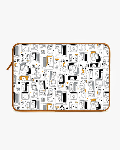 Minimalist Faces MacBook / Laptop-Sleeve