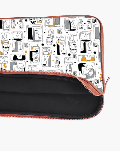 Minimalist Faces MacBook / Laptop-Sleeve