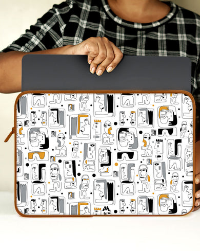 Minimalist Faces MacBook / Laptop-Sleeve