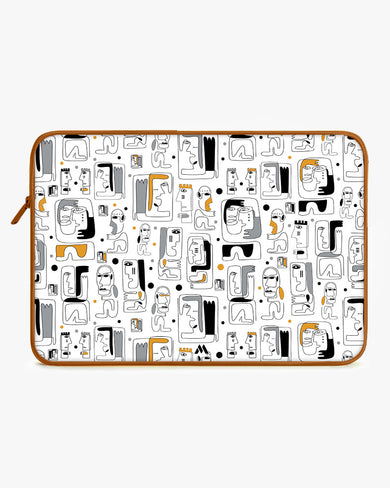 Minimalist Faces MacBook / Laptop-Sleeve