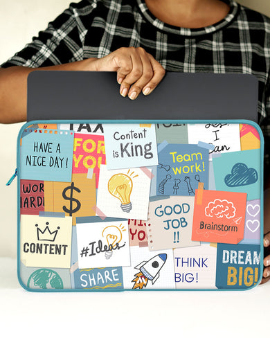 Sticky Note Motivation MacBook / Laptop-Sleeve