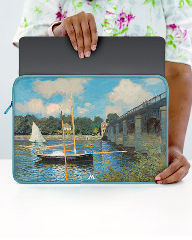 Claude Monet-Bridge at Argenteuil MacBook / Laptop Sleeve
