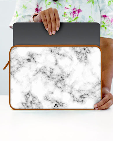 Bleached Bone Marble MacBook / Laptop Sleeve