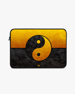 Yin-Yang in Gold MacBook / Laptop Sleeve
