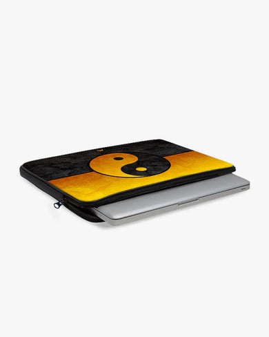 Yin-Yang in Gold MacBook / Laptop Sleeve
