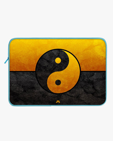 Yin-Yang in Gold MacBook / Laptop Sleeve