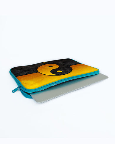 Yin-Yang in Gold MacBook / Laptop Sleeve