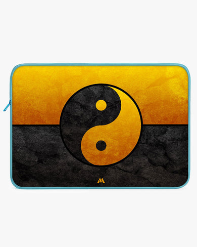 Yin-Yang in Gold MacBook / Laptop Sleeve