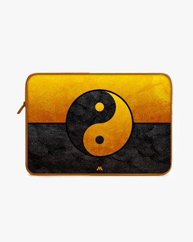Yin-Yang in Gold MacBook / Laptop Sleeve