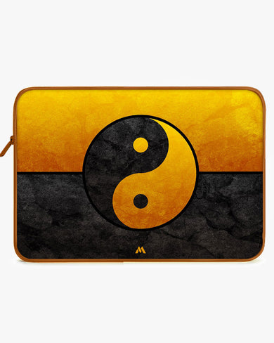 Yin-Yang in Gold MacBook / Laptop Sleeve