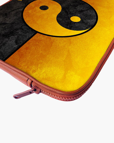 Yin-Yang in Gold MacBook / Laptop Sleeve