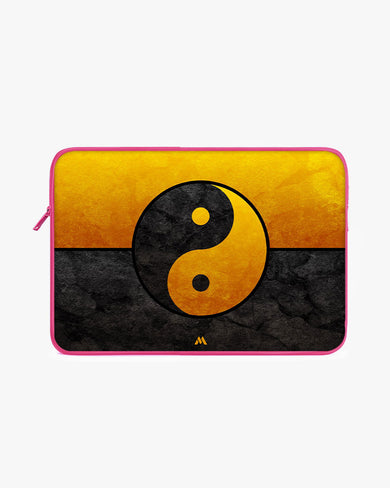 Yin-Yang in Gold MacBook / Laptop Sleeve