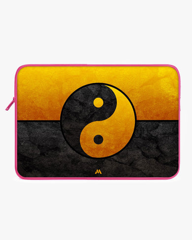 Yin-Yang in Gold MacBook / Laptop Sleeve