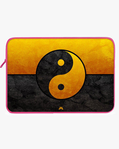 Yin-Yang in Gold MacBook / Laptop Sleeve