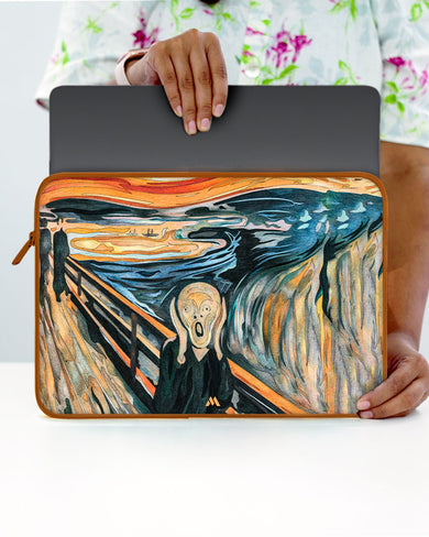 The Scream in Technicolor [Edvard Munch] MacBook / Laptop Sleeve