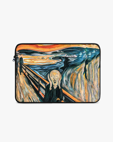 The Scream in Technicolor [Edvard Munch] MacBook / Laptop-Sleeve