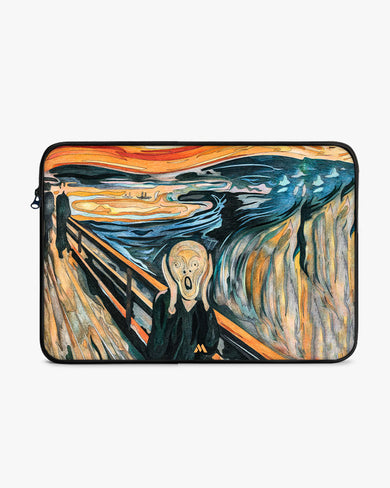 The Scream in Technicolor [Edvard Munch] MacBook / Laptop-Sleeve