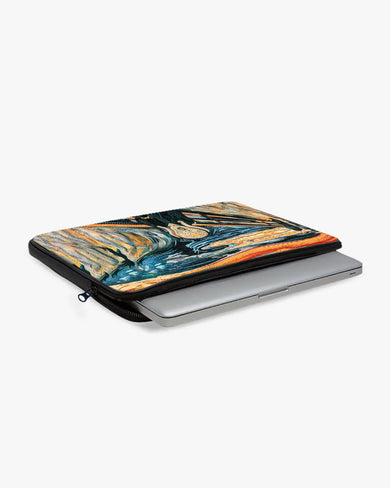 The Scream in Technicolor [Edvard Munch] MacBook / Laptop-Sleeve